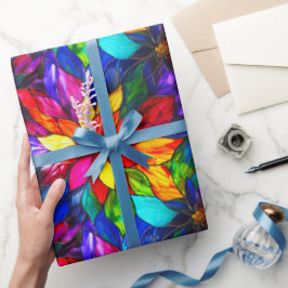 Elegant Regenboog Glas-in-Lood Patroon Cadeaupapier
