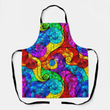 Elegant Regenboog Glas-in-Lood Patroon