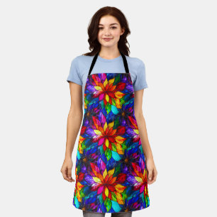 Elegant Regenboog Glas-in-Lood Patroon Schort