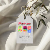 Elegant regenboog ijs poppen baby shower dank u cadeaulabel