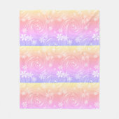 Elegant regenboogfloreel abstract patroon fleece deken (Voorkant)