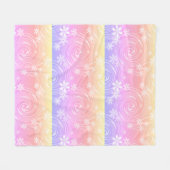 Elegant regenboogfloreel abstract patroon fleece deken (Voorkant (Horizontaal))