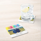 Elegant regenboogfoto Verloving sparen de datum Kartonnen Onderzetters (Insitu)