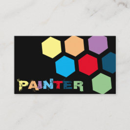 Elegant regenboogkleur, zeshoekige vormen visitekaartje