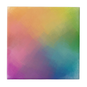 Elegant regenboogkleuren Moderne Abstracte Sjabloo Tegeltje