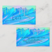 Elegant regenboogschaar Holografisch haar Visitekaartje (Voorkant / Achterkant)