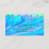 Elegant regenboogschaar Holografisch haar Visitekaartje (Achterkant)