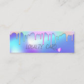 Elegant regenboogschijven Harten,holografisch Klantenkaartje (Voorkant)