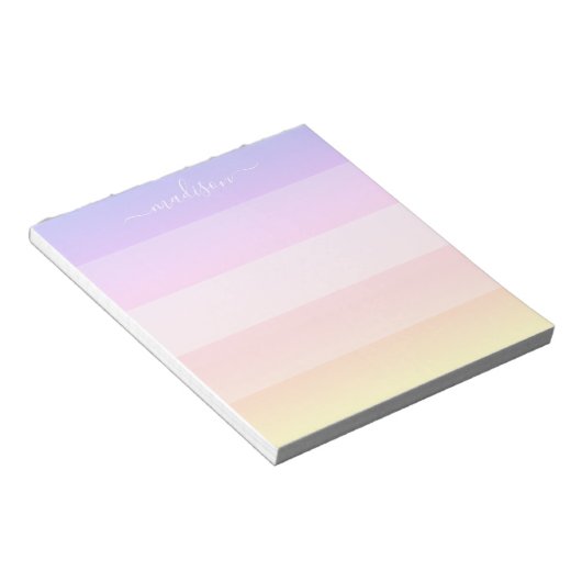 Elegant regenboogstrips notitieblok (Schuin)