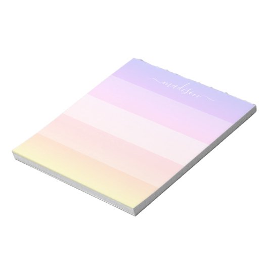 Elegant regenboogstrips notitieblok (Linkerzijde)