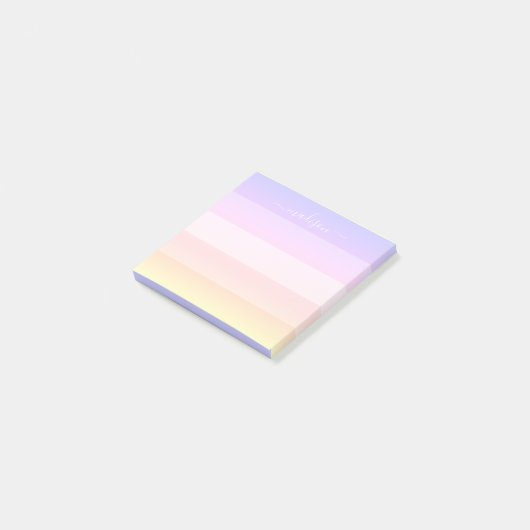 Elegant regenboogstrips script name notes (Schuin)