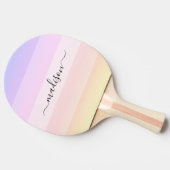 Elegant regenboogstrips tafeltennisbatje (Zijkant)