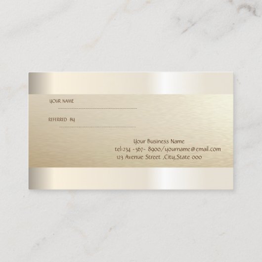 Elegant regenboogstrooiselschijven aanbevelingskaartje (Achterkant)