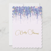 Elegant Regency Baby shower Bloem Kaart (Achterkant)