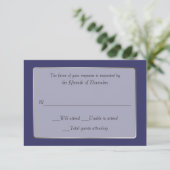 Elegant Regency Custom Wedding Response Card RSVP Kaartje (Staand voorkant)