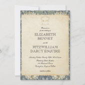 Elegant Regency Era/Antiek bruiloft uitnodiging (Voorkant)