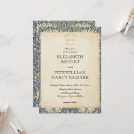 Elegant Regency Era/Antiek bruiloft uitnodiging