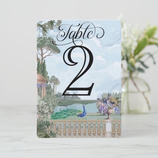 Elegant Regency Era Tuin Trouwtafel Nummer (Staand voorkant)