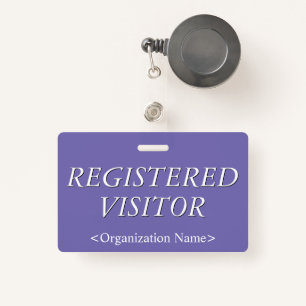 Elegant "REGISTERED VISITOR"-badge Badge