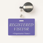 Elegant "REGISTERED VISITOR"-badge Badge (Achterkant met intrekbare)