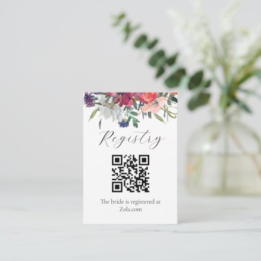 Elegant Registry Vrijgezellenfeest Enclosure Card Informatiekaartje (Staand voorkant)