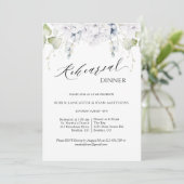 Elegant Rehearsal Dinner Greenery en Floral Kaart (Staand voorkant)