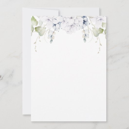 Elegant Rehearsal Dinner Greenery en Floral Kaart (Achterkant)