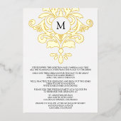 Elegant Rehearsal Dinner Invitation Folie Uitnodiging (Voorkant)