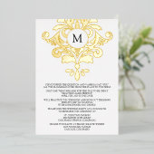 Elegant Rehearsal Dinner Invitation Folie Uitnodiging (Staand Voorkant)