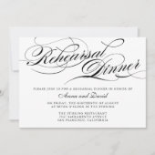 Elegant Rehearsal Dinner Invitation Kaart (Voorkant)
