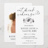 Elegant Rehearsal Dinner Invitation Kaart (Voorkant / Achterkant)