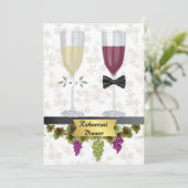 Elegant Rehearsal Dinner Invitation Kaart (Staand voorkant)