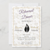 Elegant Rehearsal Dinner Invitation Kaart (Achterkant)