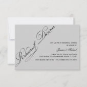 Elegant Rehearsal Dinner Invitation Kaart (Voorkant)