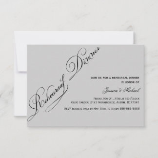 Elegant Rehearsal Dinner Invitation Kaart