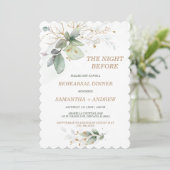 Elegant Rehearsal Dinner Invitation Kaart (Staand voorkant)