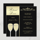 Elegant Rehearsal Dinner Invitation Kaart (Voorkant / Achterkant)