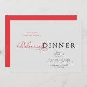 Elegant Rehearsal Dinner Kaart (Voorkant / Achterkant)