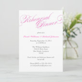 Elegant Rehearsal Dinner Kaart (Staand voorkant)