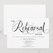 Elegant Rehearsal Dinner Kaart (Voorkant / Achterkant)