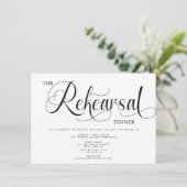 Elegant Rehearsal Dinner Kaart (Staand voorkant)