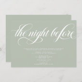 Elegant Rehearsal Dinner Kaart (Voorkant / Achterkant)