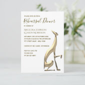 Elegant Rehearsal Dinner Kaart (Staand voorkant)