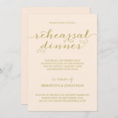 Elegant Rehearsal Dinner Kaart (Voorkant / Achterkant)