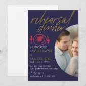 Elegant Rehearsal Dinner Kaart (Voorkant / Achterkant)