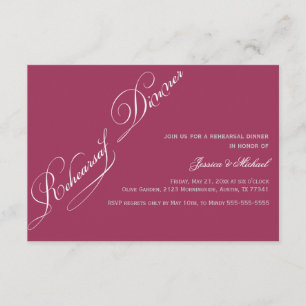 Elegant Rehearsal Dinner Sangria Uitnodiging