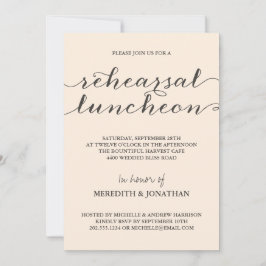 Elegant Rehearsal Luncheon Kaart