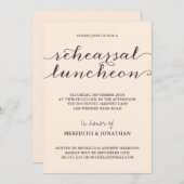 Elegant Rehearsal Luncheon Kaart (Voorkant / Achterkant)