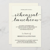 Elegant Rehearsal Luncheon Kaart (Voorkant / Achterkant)