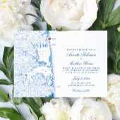 Elegant Rehoboth Beach Delaware Kaart Bruiloft